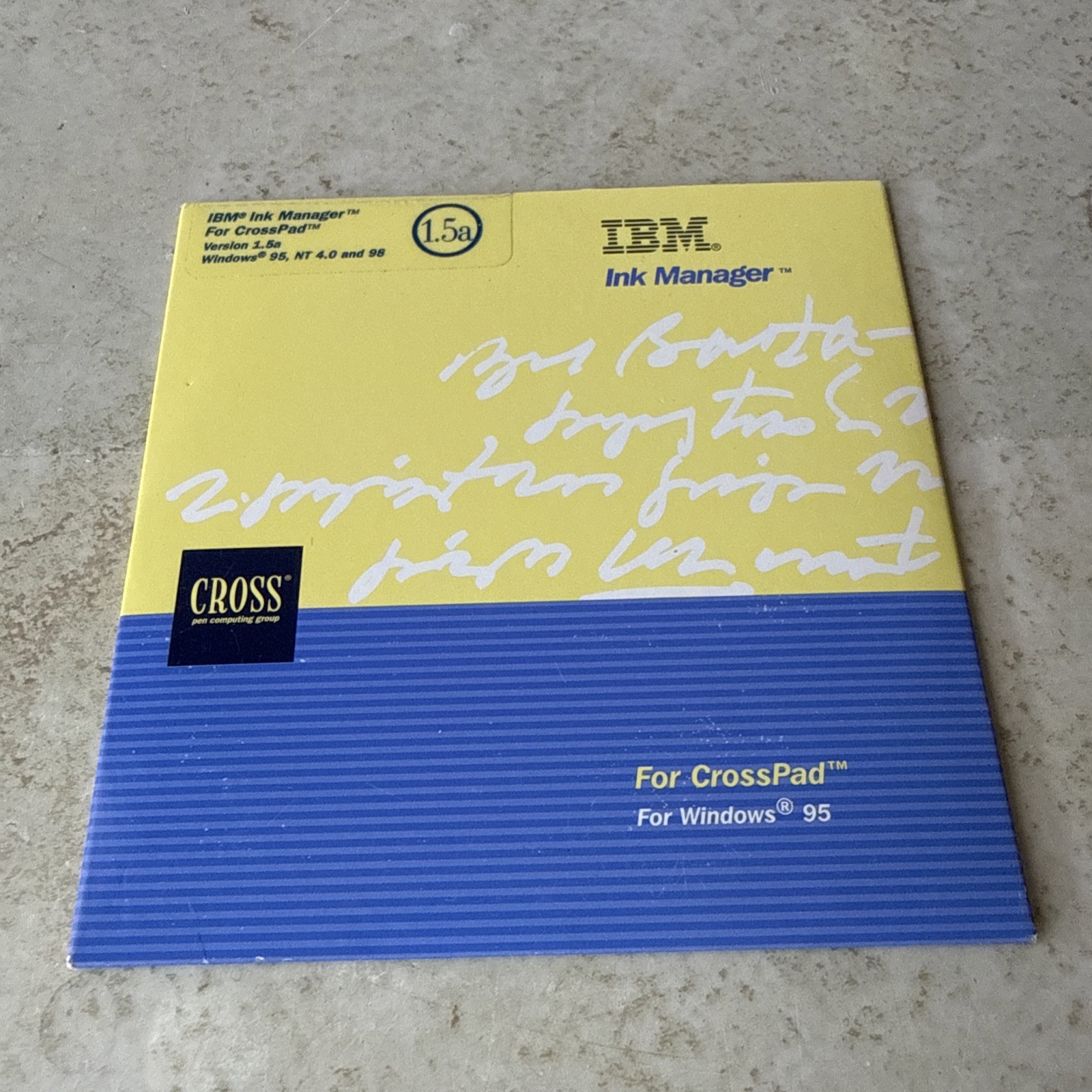 IBM Ink Manager For Crosspad Version 1.5a Windows 95 Software Only