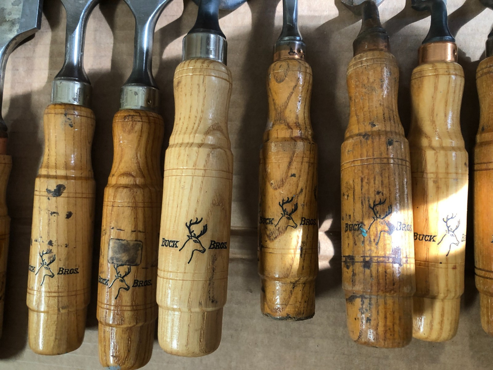 Graduated Cranked Neck Set of 10 Buck Bros Gouges Tang Chisels