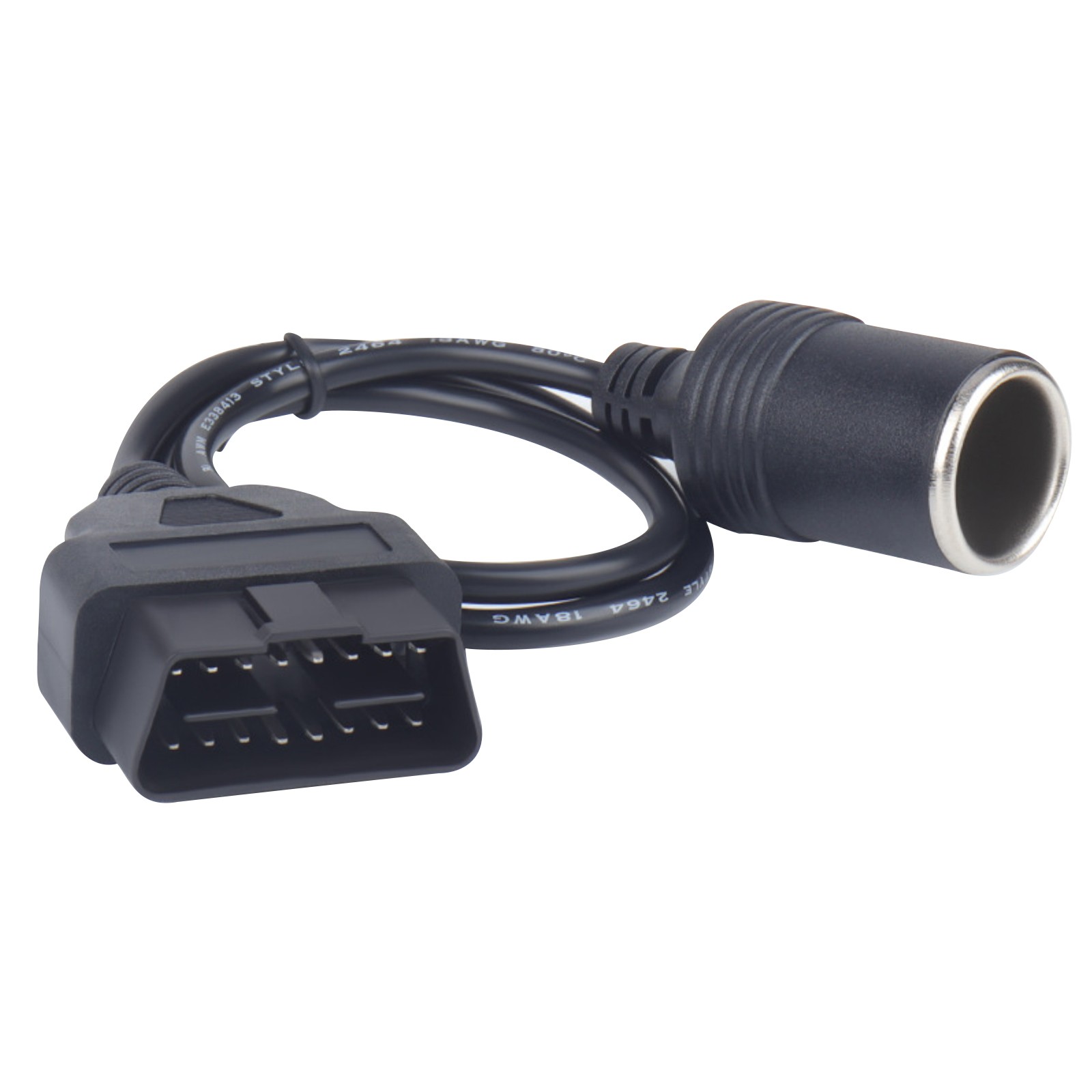 Universal ABS OBD2 Car Cigarette Lighter 16 Pin Socket Power 1 Way Adapter cc