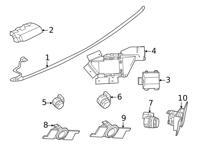 Genuine Nissan Blind Spot Detection System Warning Sensor Bracket 284H6-7BA0E