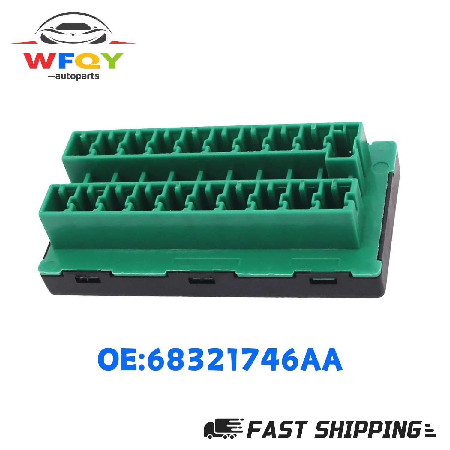 CAN-C Bus Star Fuse Connector for Jeep Wrangler 2018-2025 20 Way Green