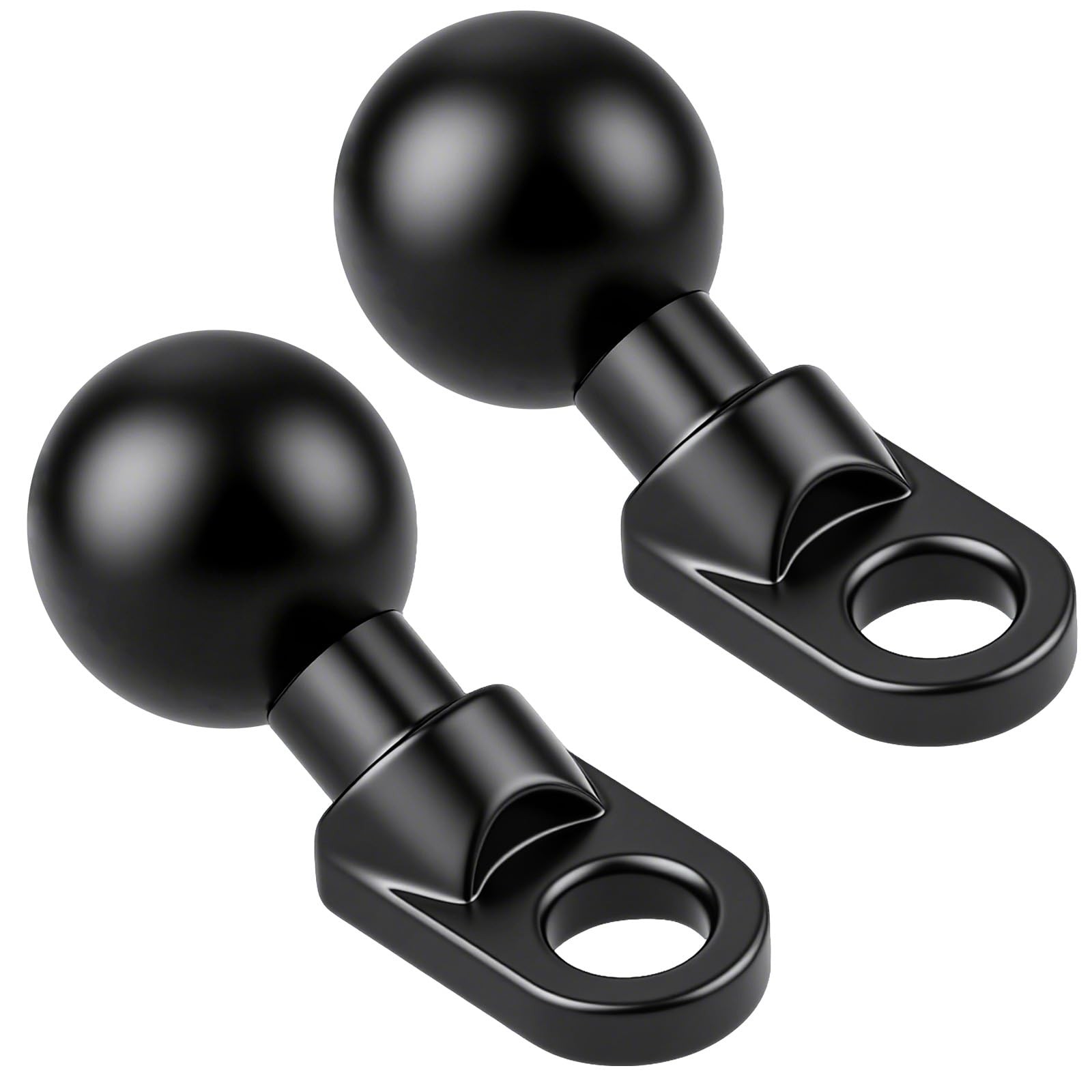2 Pack Angled Bolt Head Adapter Ball Base with 1" and 10mm Black