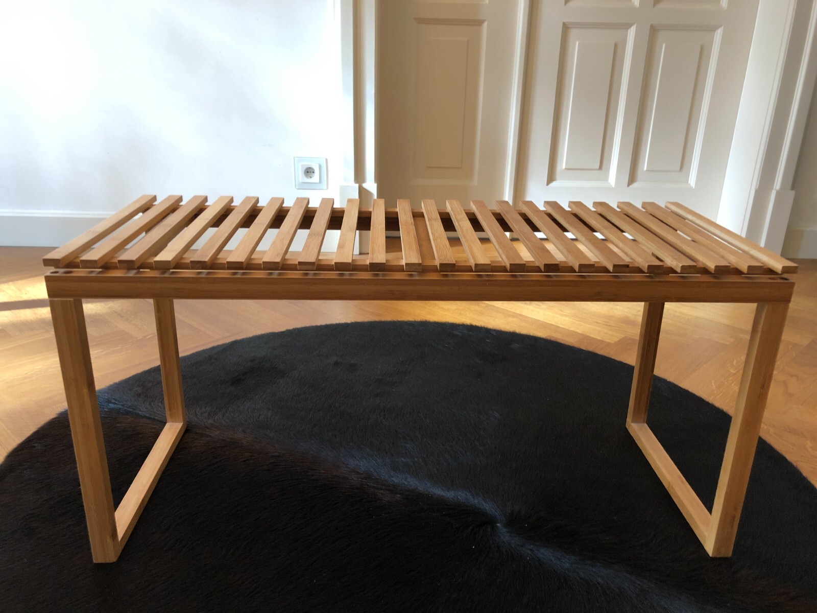 Clothes Storage Bench Wardrobe Bedroom Bathroom - Natural Bamboo