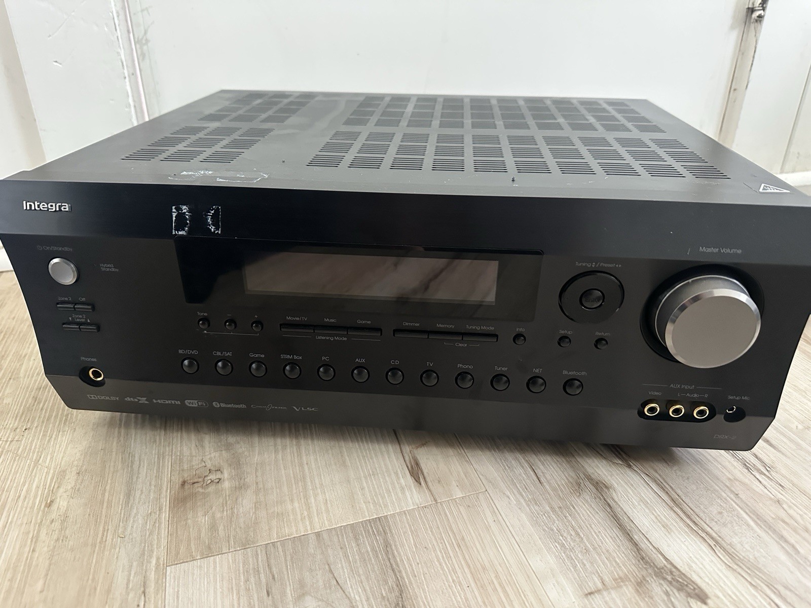 Integra DRX-2 7.2-Ch A/V Receiver Bluetooth Black HDMI Phono Bundle w/ Remote