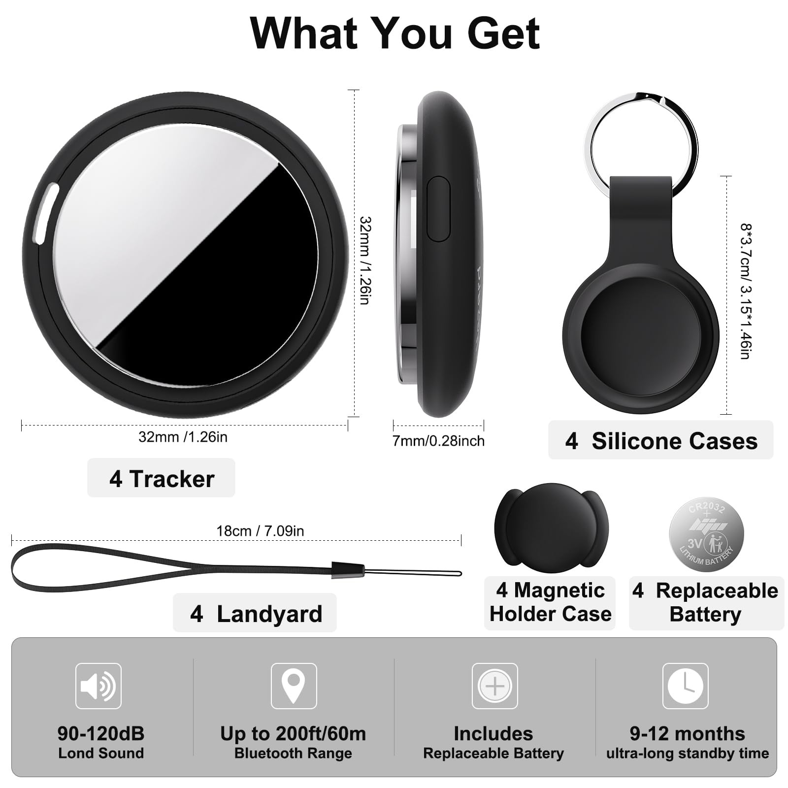 Air Tracker Tag Works with Apple Find My (iOS Only) Includes Replaceable Battery