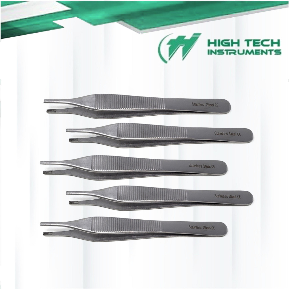 NEW 5 O.R GRADE Adson Brown Tissue Forceps ENT Surgical Instruments-Excellent