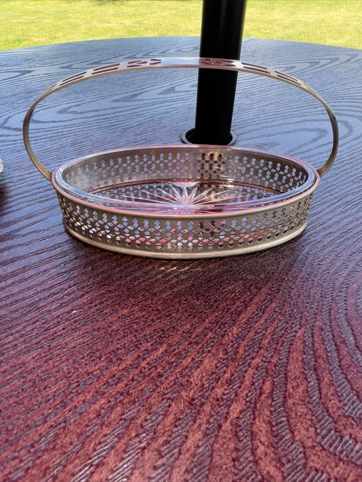 Manning And Bowman Glass And Silver plate Dishe