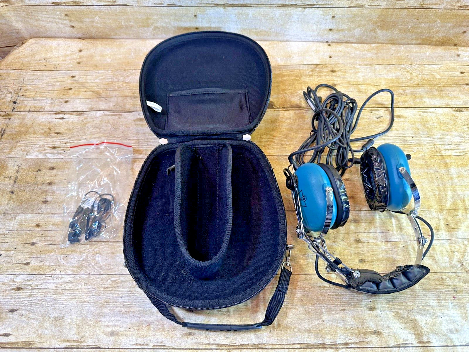 SIGTRONICS S-45 HEADSET PILOT AIRPLANE AVIATION HEADPHONES W/ MIC ⭐️VINTAGE GUC