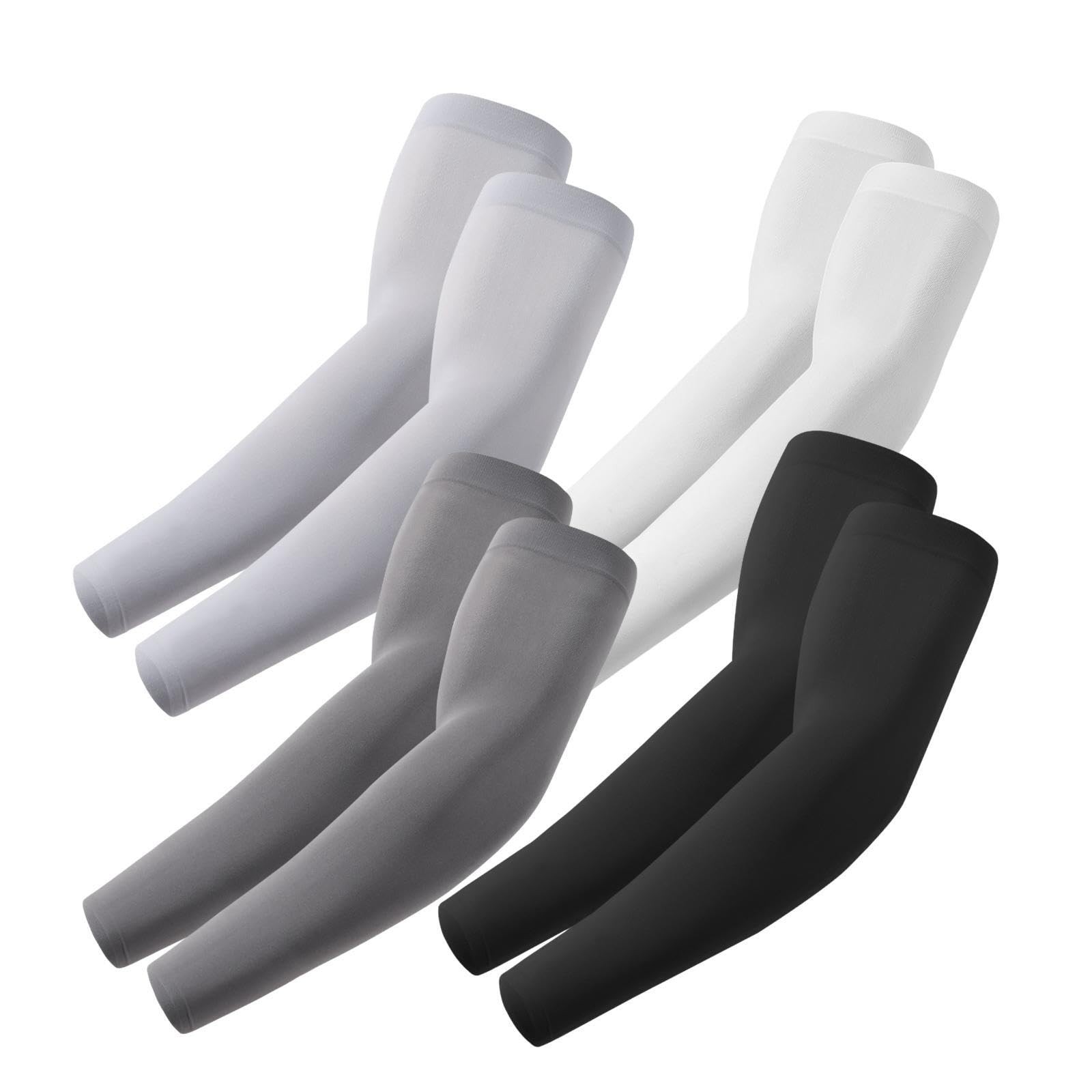 ROXUN 4 Pairs Arm One Size, 4 - Black+dark Gray+light Gray+white