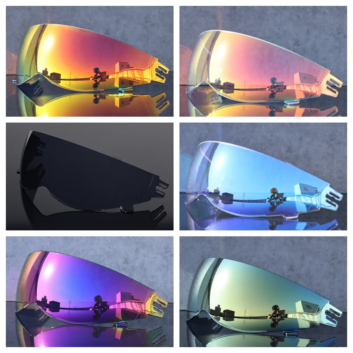Helmet Visor Lens Fits For ORZ GB-7 Motorcycle Helmet Shield Multiple Color Lens