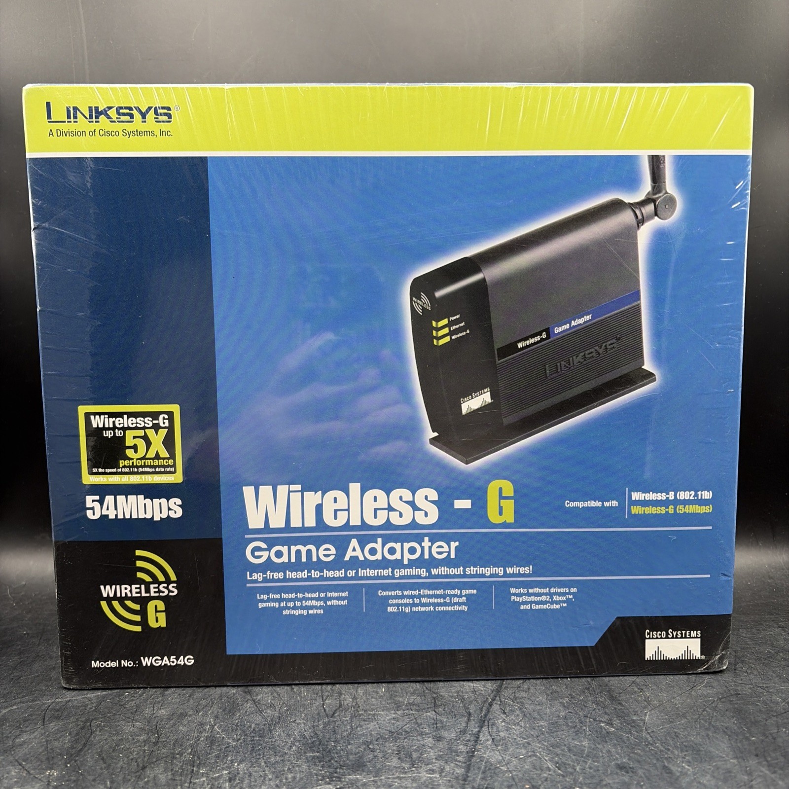Linksys WGA54G Wireless-G Game Adapter - NEW & FACTORY SEALED