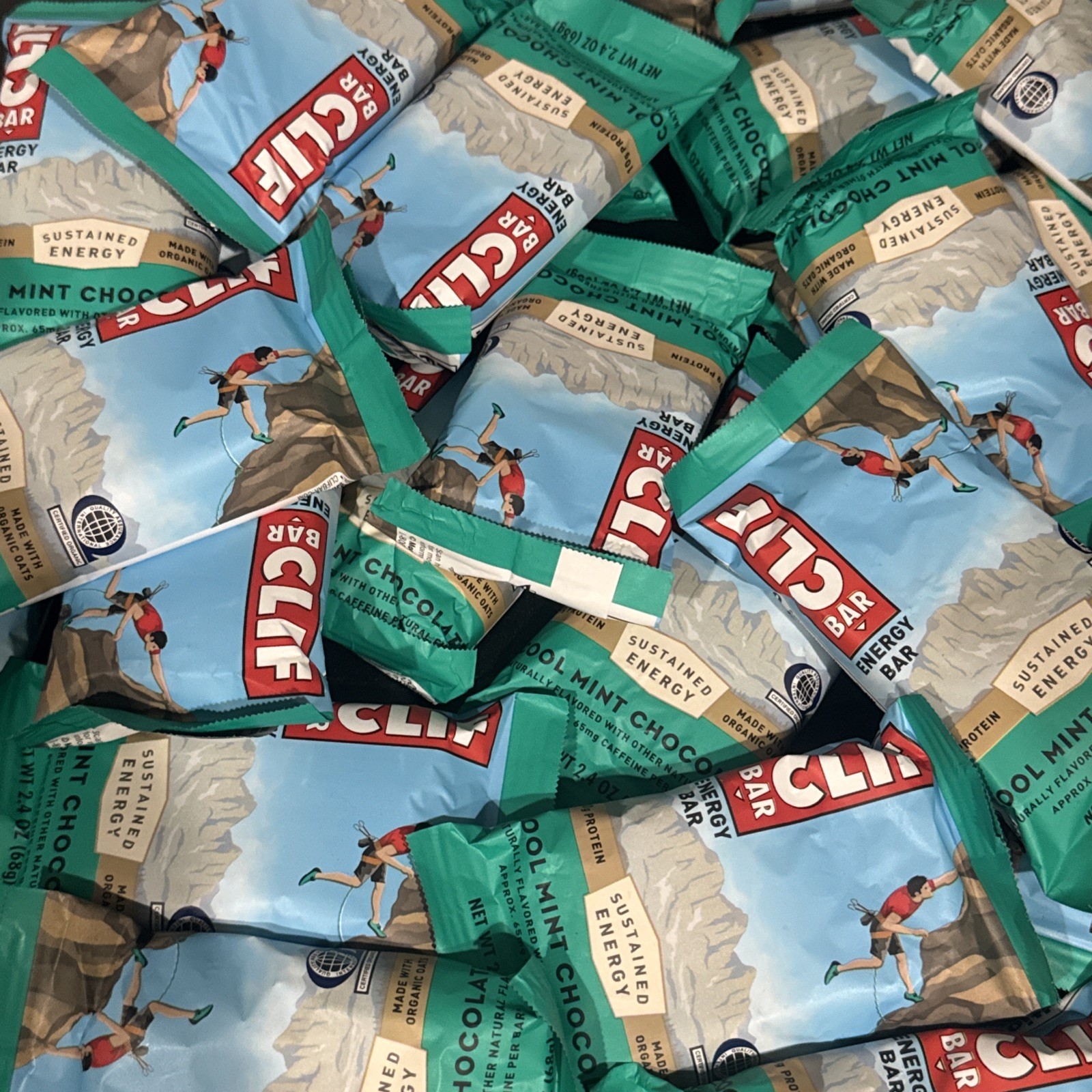 CLIF BAR - Energy Protein Bars - 50 Count , Cool Mint Chocolate EXP 01/27