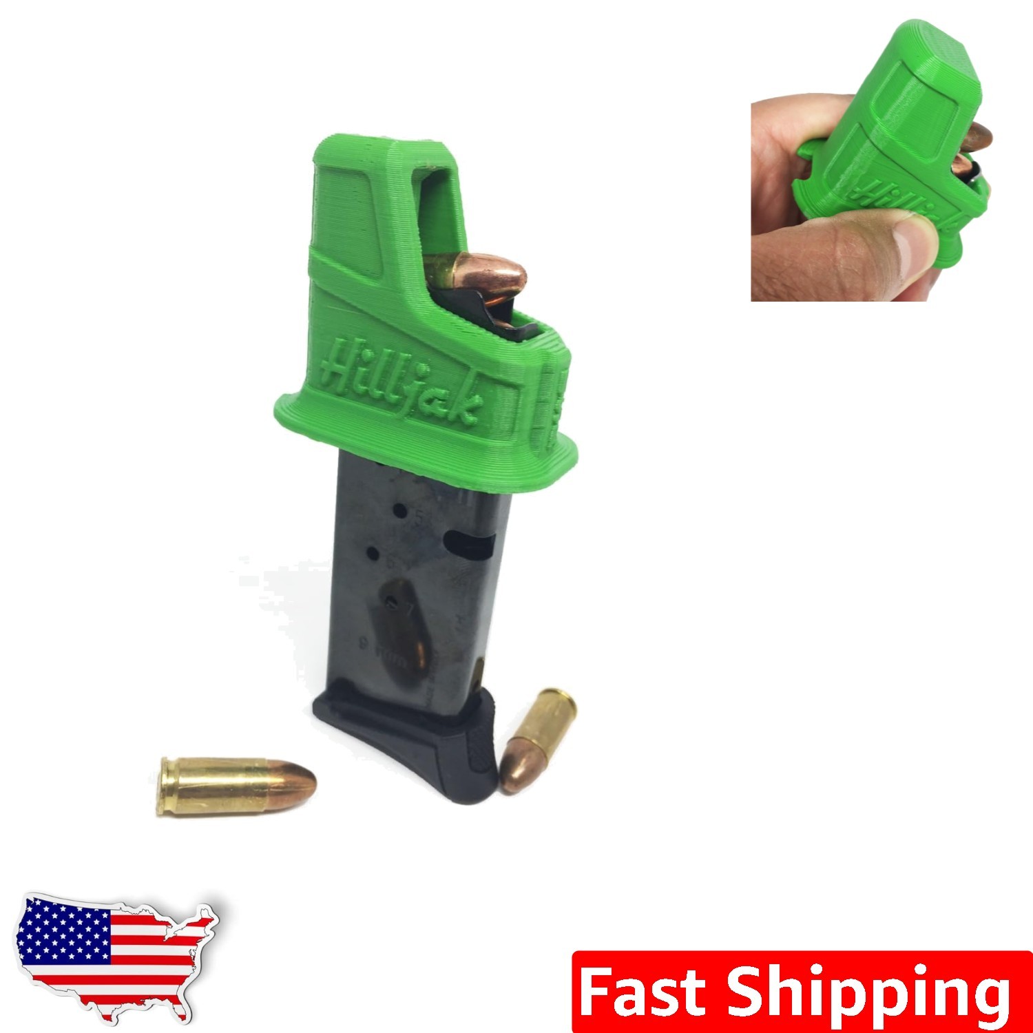 Quickie Loader for 9mm Single-Stack Magazines - Fits Sig, Ruger, Walther Models