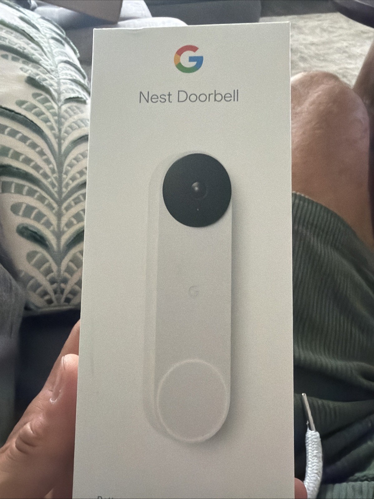 Google Nest Doorbell, Battery - Snow Missing mounting plate