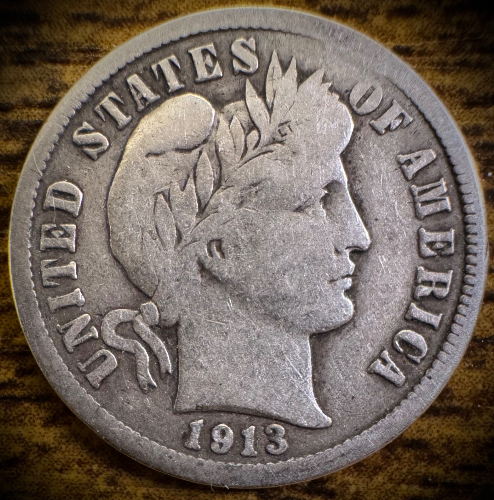 1913 Silver Barber Dime Type Coin