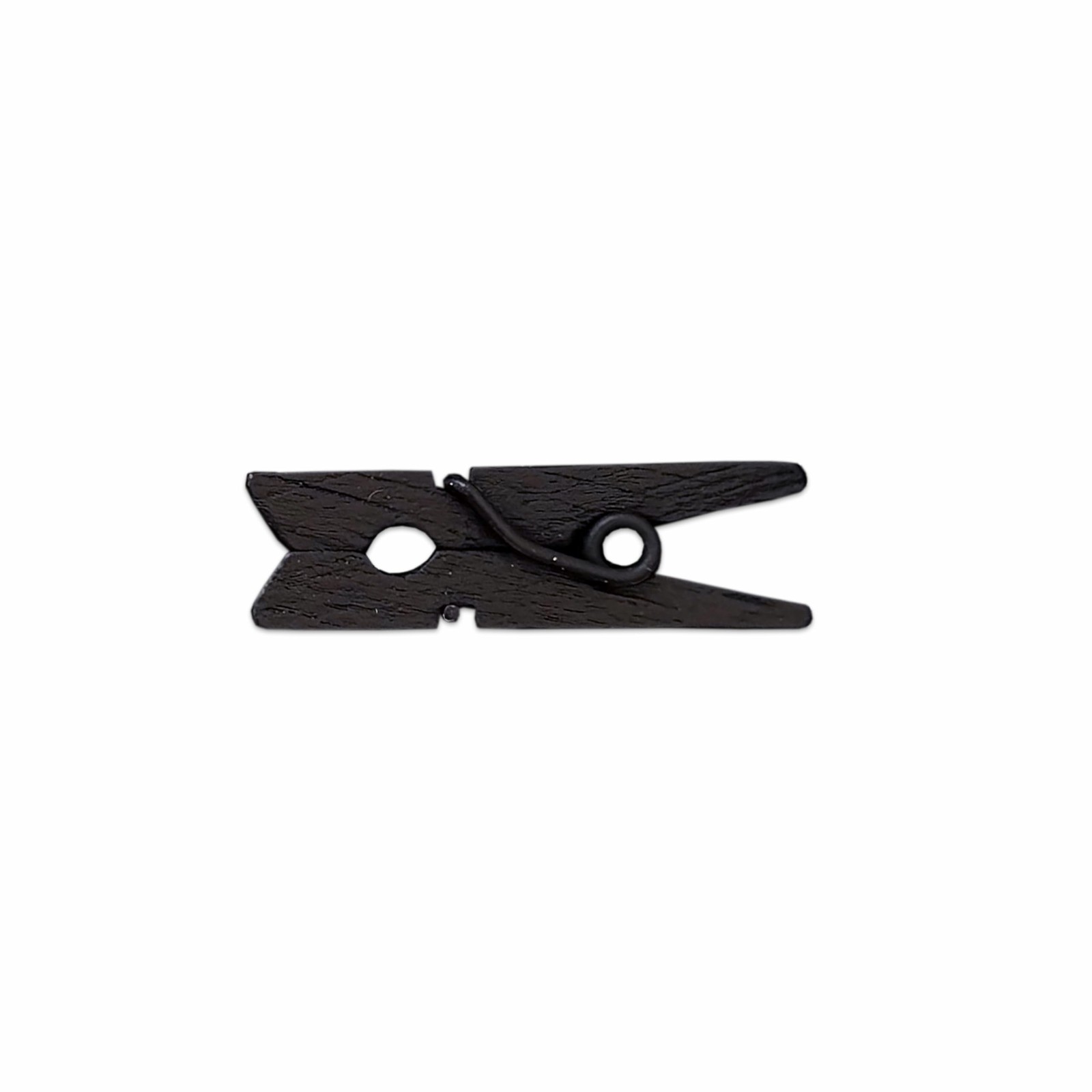100 Pack 1 inch Black Wooden Mini Clothespins for Crafts Photos Decor
