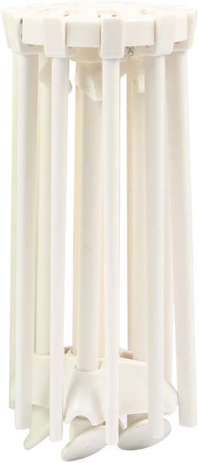 Collapsible Pasta Drying Rack with 10 Bars - White Spaghetti Holder