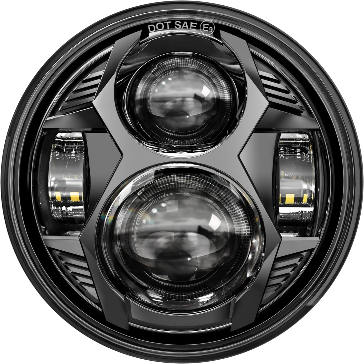 Round LED Headlight Compatible with Harley Motorcycle Models