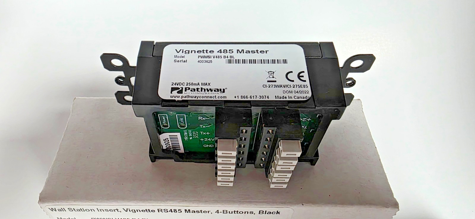 Pathway Connectivity PWWSI V485 B4 Wall Station Insert Vignette RS485 Master 4-B