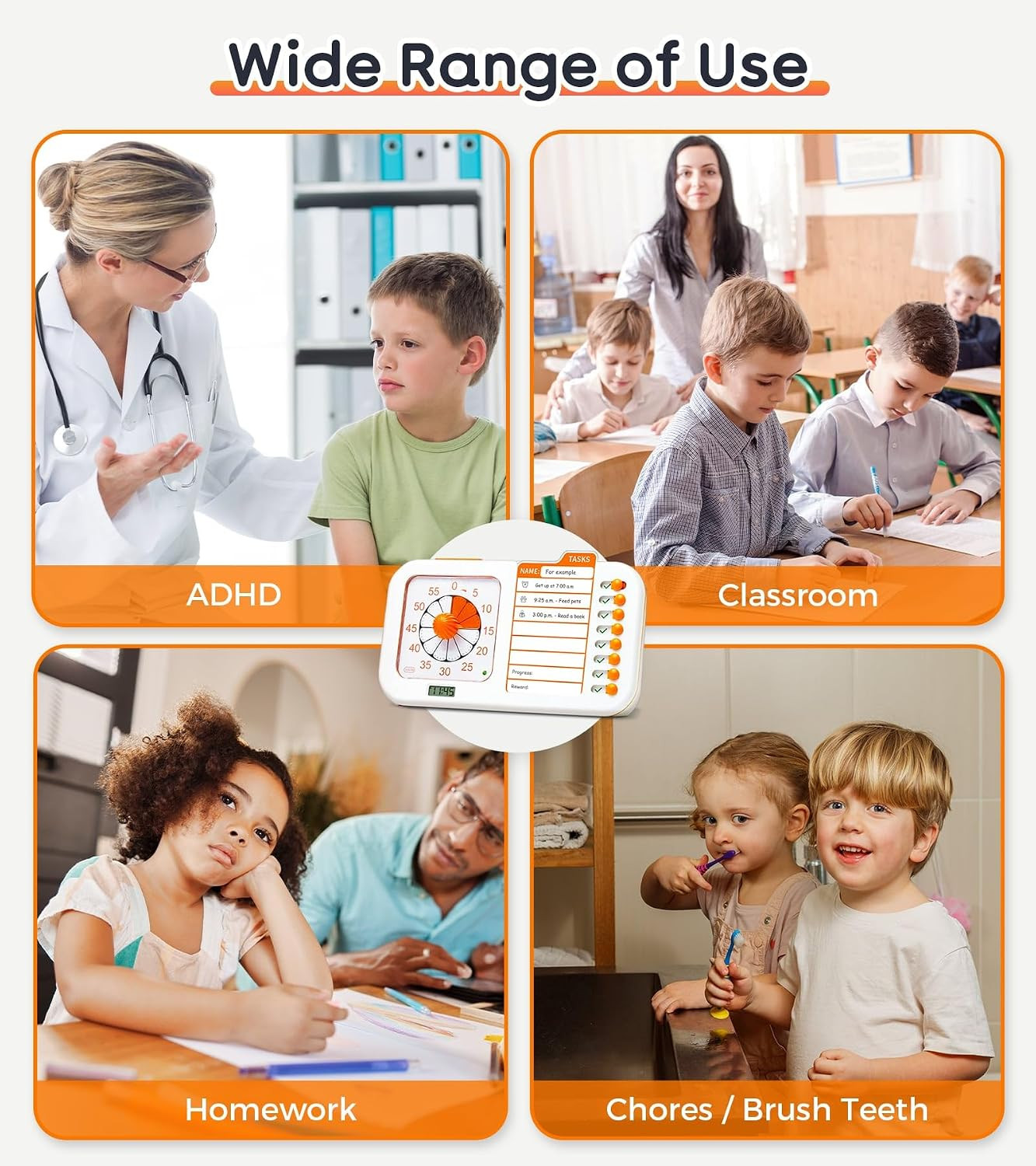 3-In-1 Visual ADHD Timer for Kids & Adults with Planning Board | Task Timer, Cho