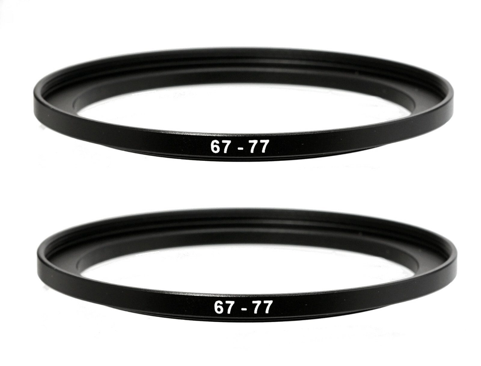 (2 Pcs ) 67-77mm 67 mm to 77 mm Metal Step Up Stepping Lens Filter Ring Adapter
