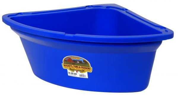 Little Giant Corner Feeder Blue (26 qt ) Saves Space Lightweight Strong Farm Use
