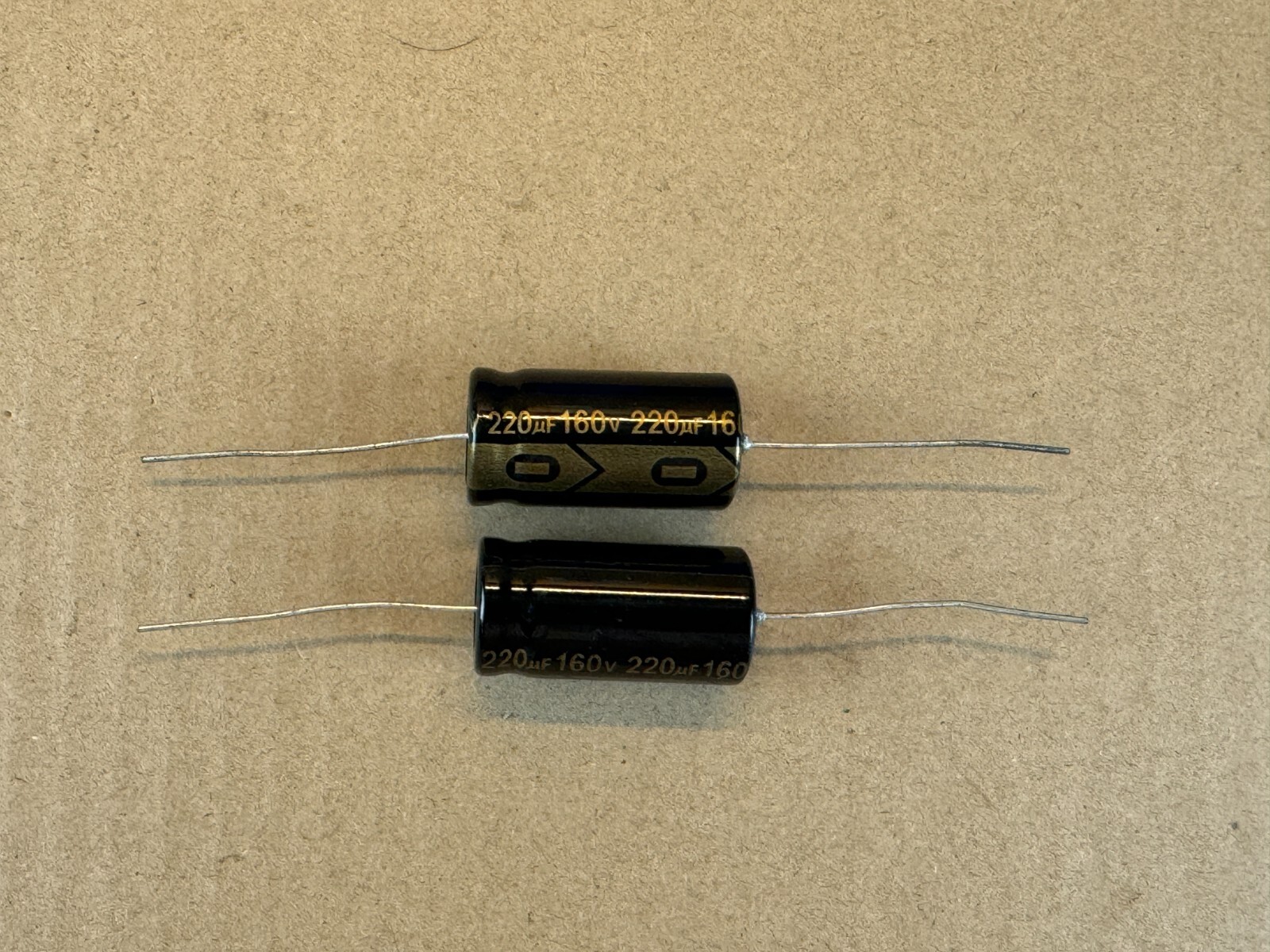 2pc Electrolytic Capacitor Axial 2000hr +105℃ RoHS 220uF 160V 16x30mm Supertech