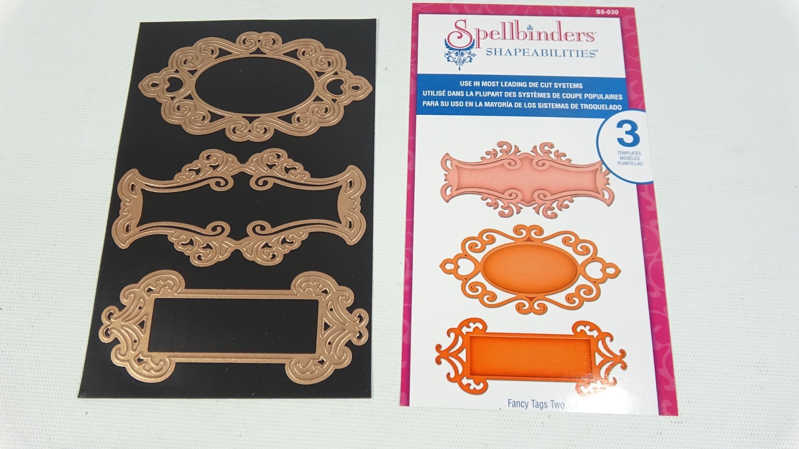 Spellbinders Nestabilities Metal Die Set Fancy Tags Two S5-030