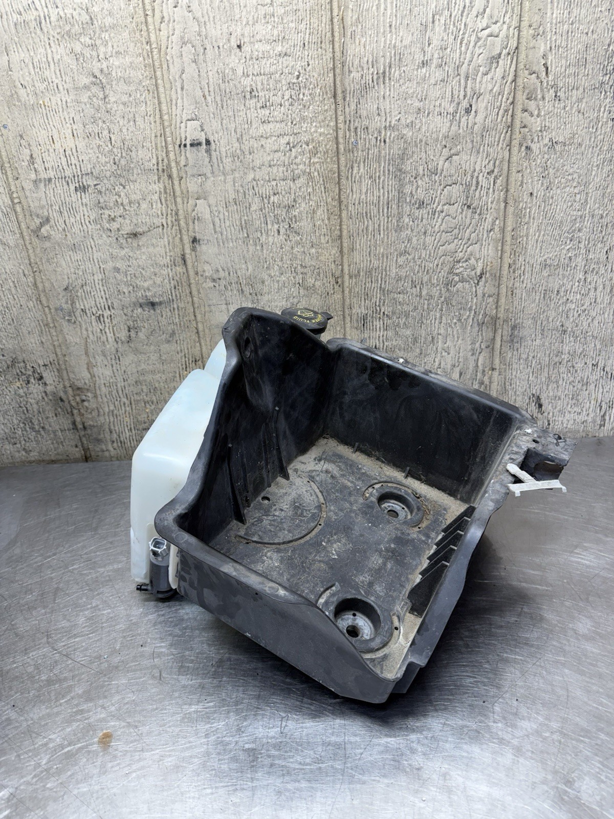 08-10 Ford F250 F350 6.4L Battery Tray Windshield Washer Fluid Tank Reservoir OE