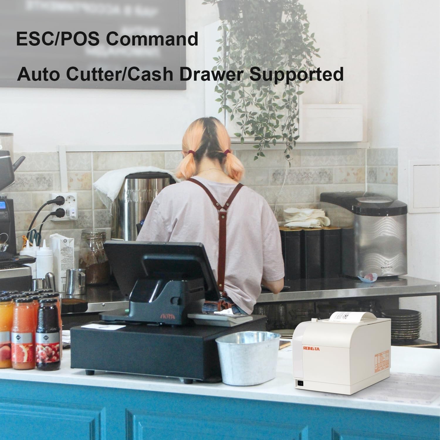 Thermal Receipt Printer, 80mm Receipt Printers, Thermal Pos Printer with Auto...