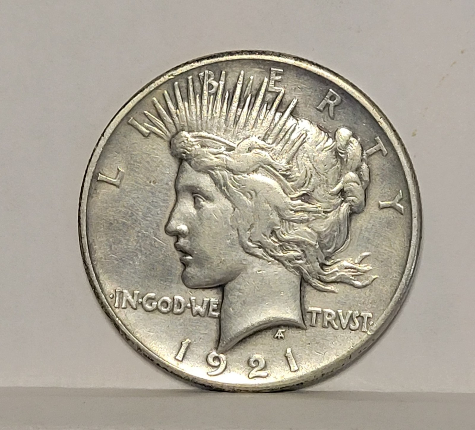 1921 Silver Peace Dollar $1 Choice AU High Grade Key Date