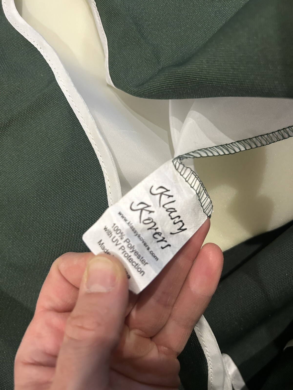 Set Of 4 Klassy Kovers Low Back Padded Chair Cover With Tablecloth Green New