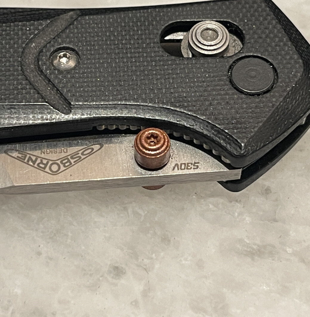Flat Copper Thumb Stud For Benchmade Osborne 940 Griptilian Bugout Freek Knife