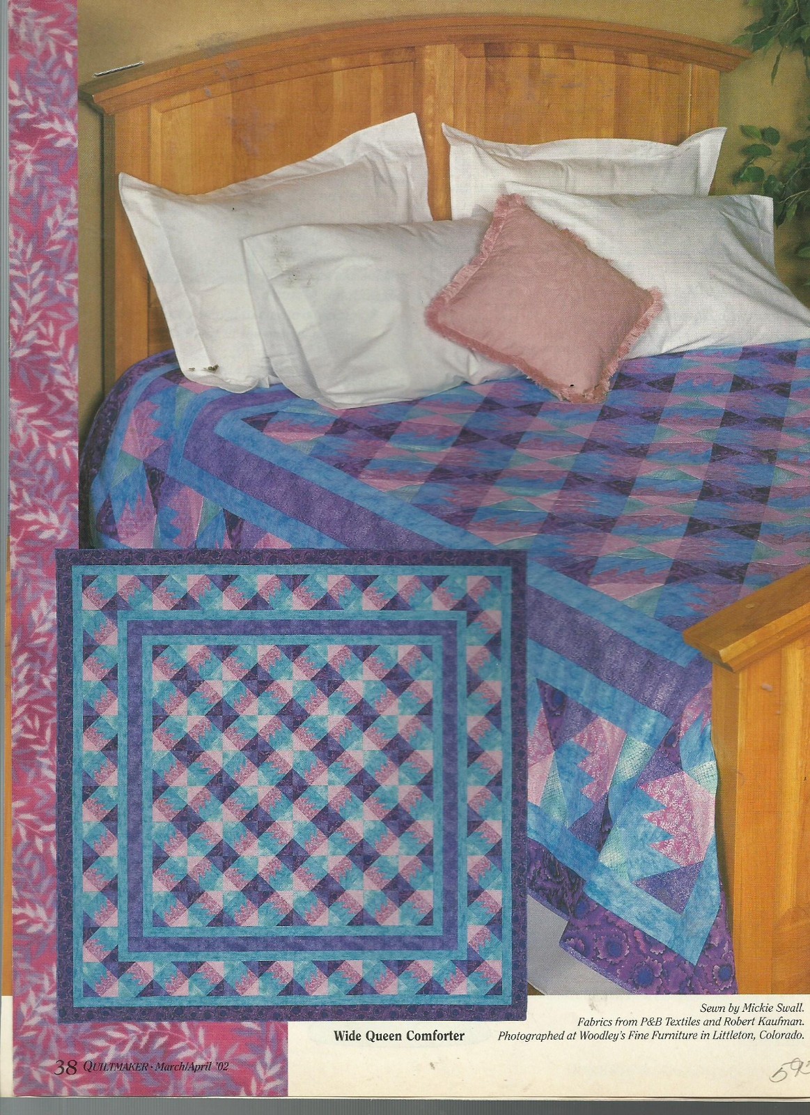 A0092  THISTLEDOWN QUILT PATTERN/INSTRUCTIONS