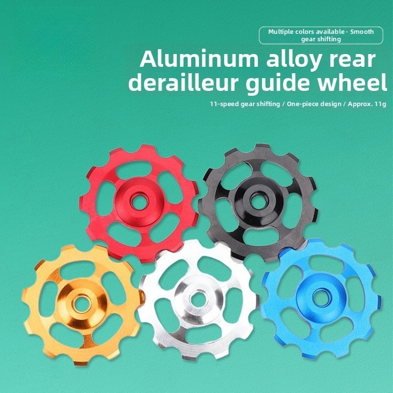 Aluminum Rear Derailleur Pulley 11T CNC Guide Wheel for Smooth Bicycle Shifting