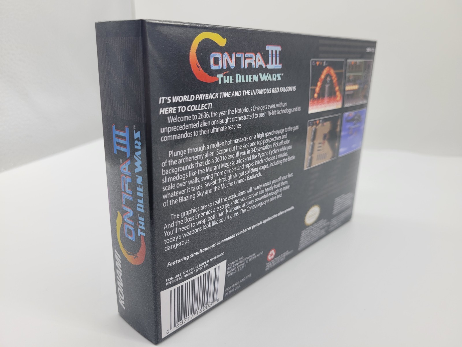 Contra III 3: The Alien Wars Box Only Super (SNES) REPLACEMENT BOX + INSERTS