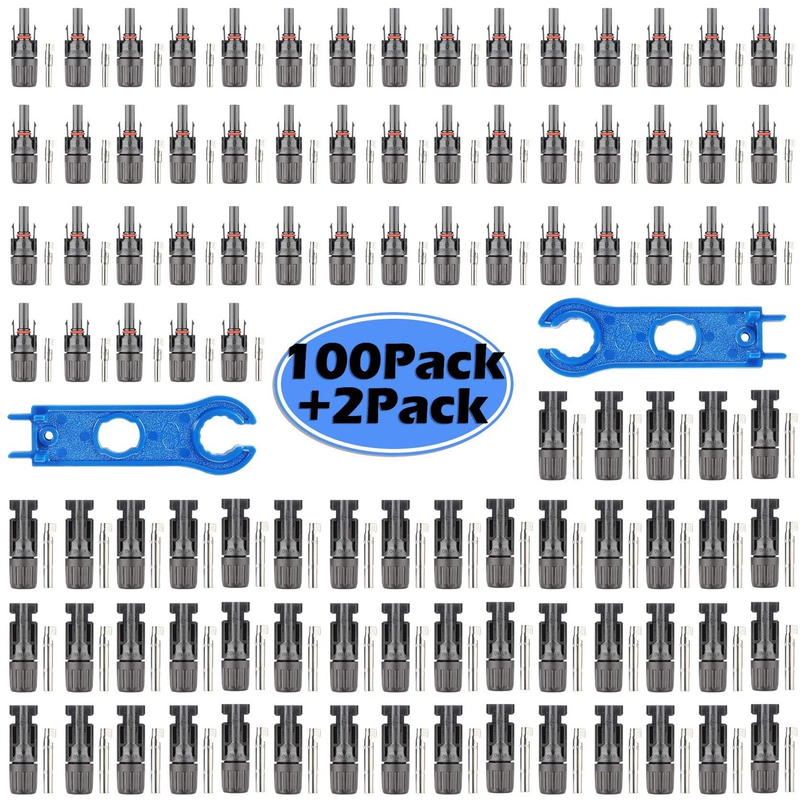 Solar Connectors - Male & Female IP67 Waterproof Connector (50 Pairs Male/Fem...