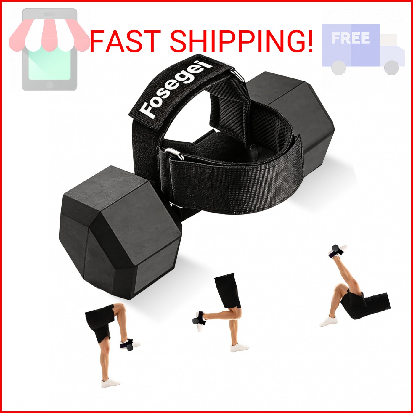Dumbbell Foot Attachment, Tibialis Trainer, Adjustable Ankle Weights, Ankle Stra