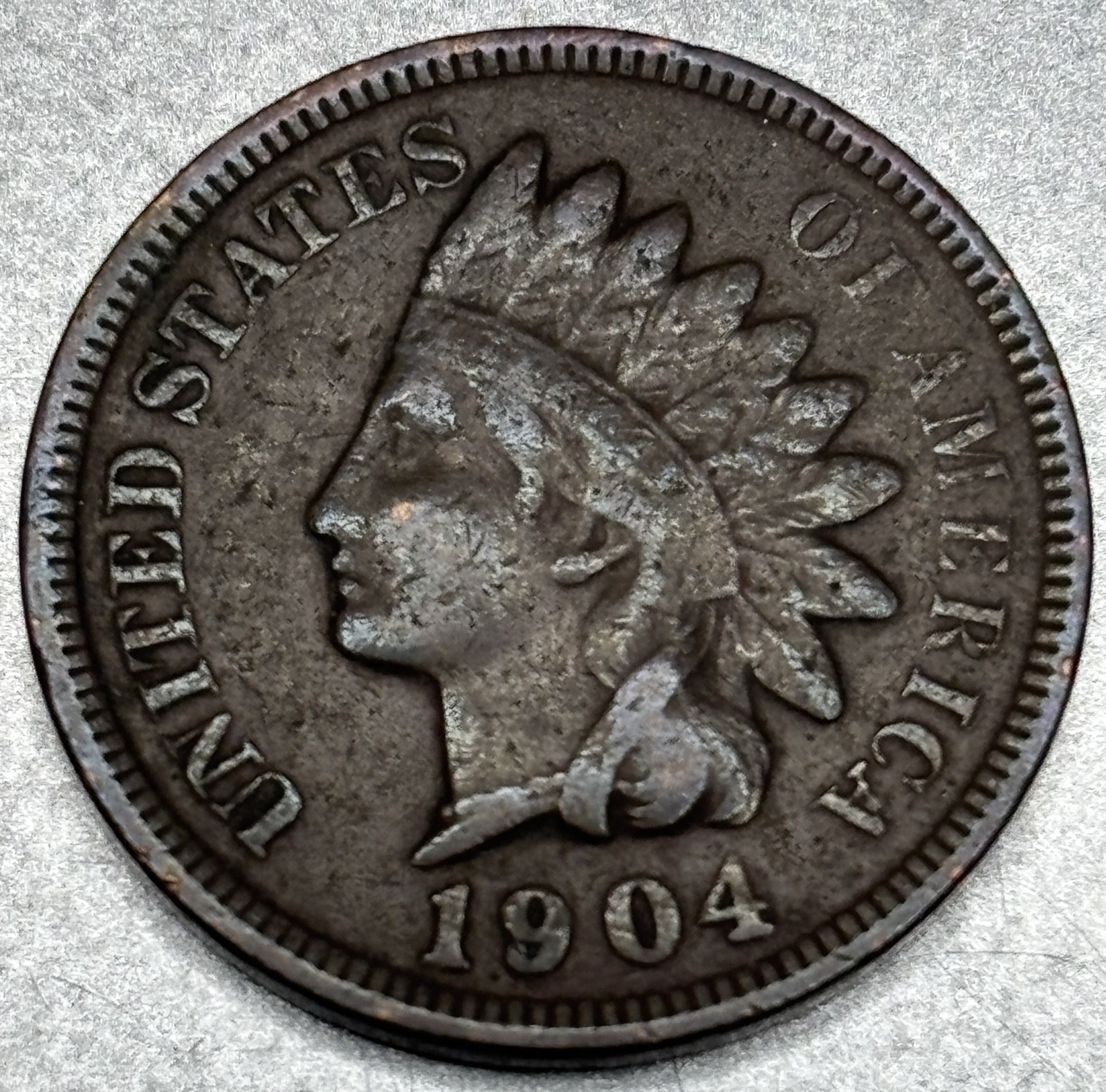 1904 Indian Head Cent VG Very Good Condition Penny 1c Cent - 0641
