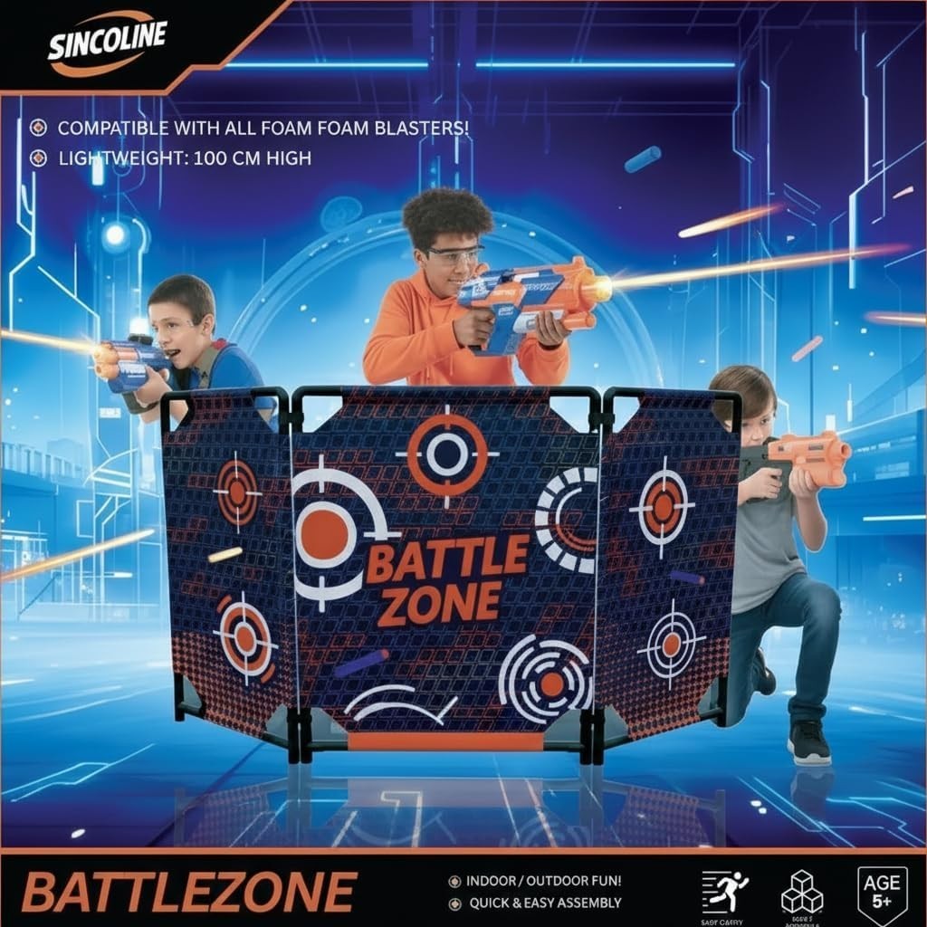 2-Pack Tactical Bunker Obstacles - Foldable Battlefield Cover for Laser Tag Fun