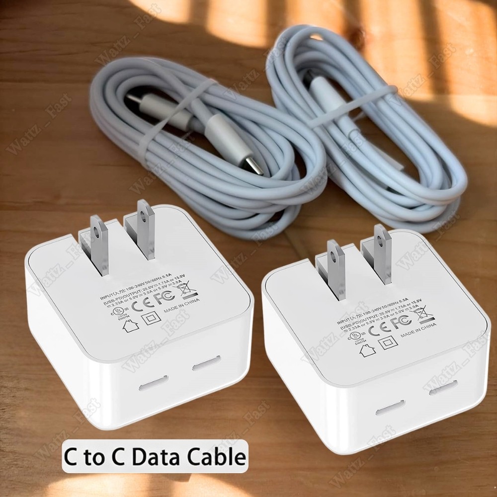 For iPhone Air 17 17e 16 16e 15 PD 35W USB-C Fast Charger Type C Charging Cable