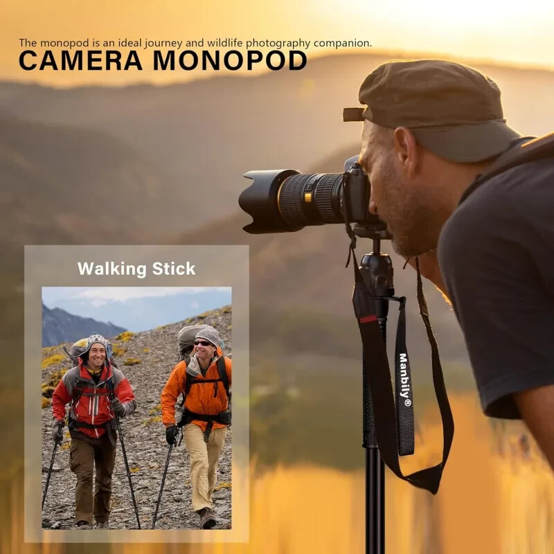 US Manbily Camera Monopod, E-222 (Red&Black）NEW ARRIVAL