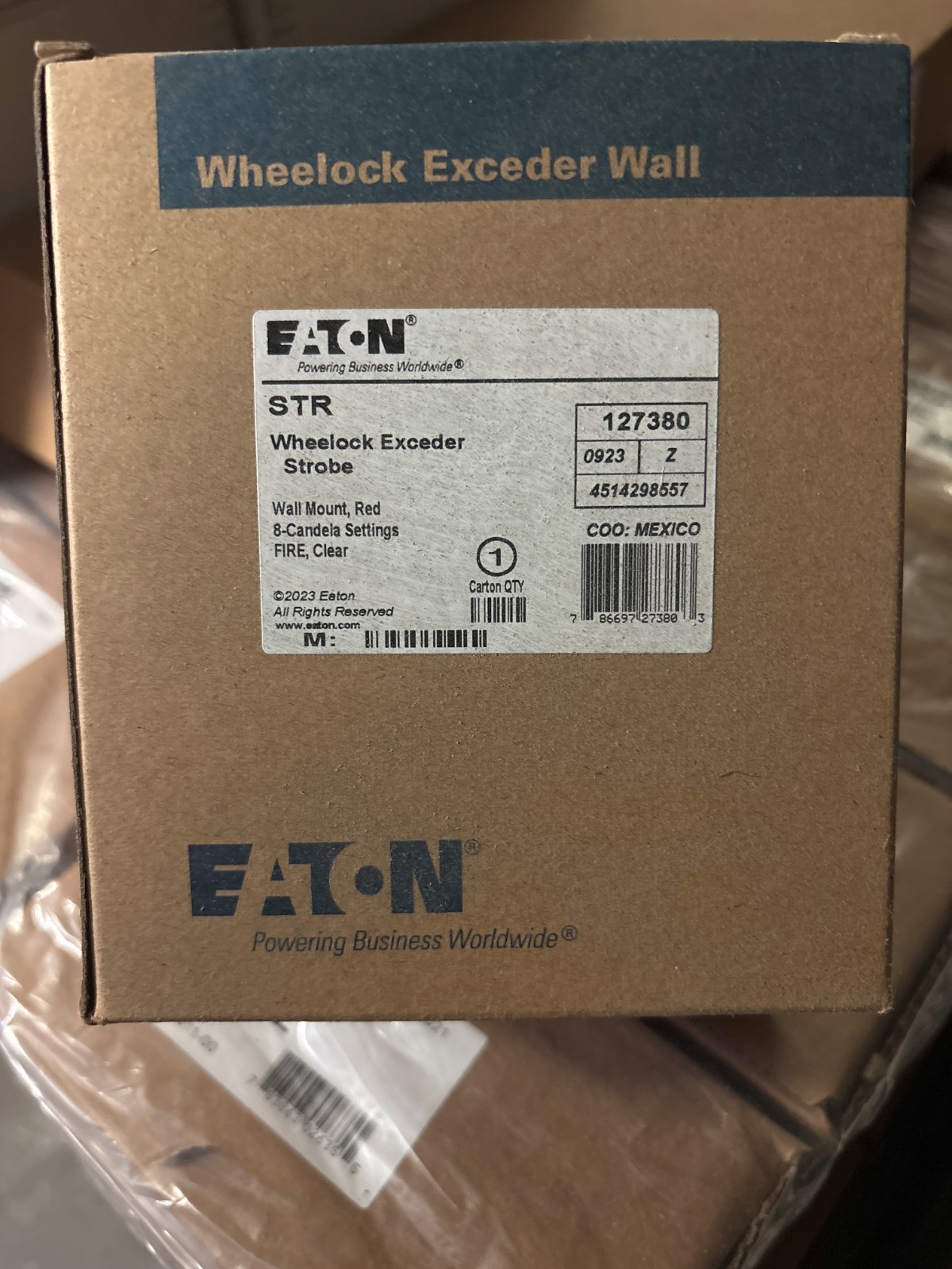 NEW EATON STR 127380 Wheelock Exceder Strobe, Wall Mount