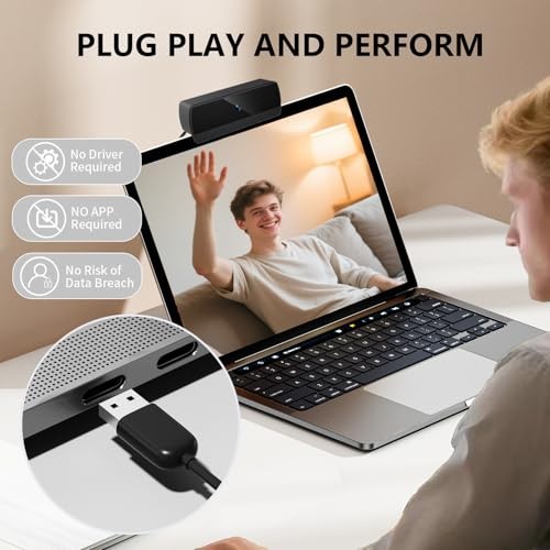 1080P HD Webcam, USB Plug & Play Computer Camera, Auto Low-Light 1080P webcam