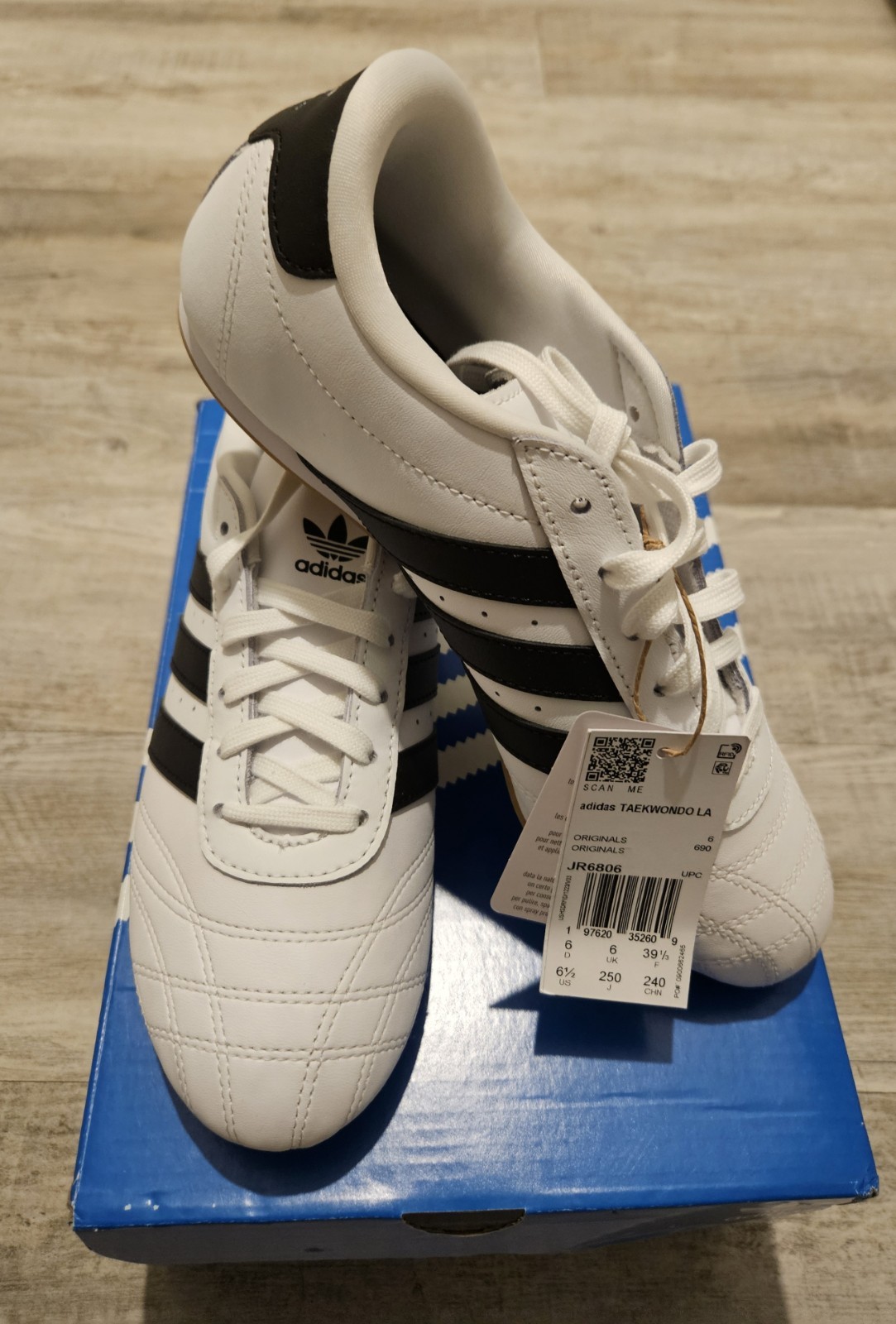 Adidas Taekwondo Lace J JR6806 Martial Arts Shoes White Black Gum Adult Unisex