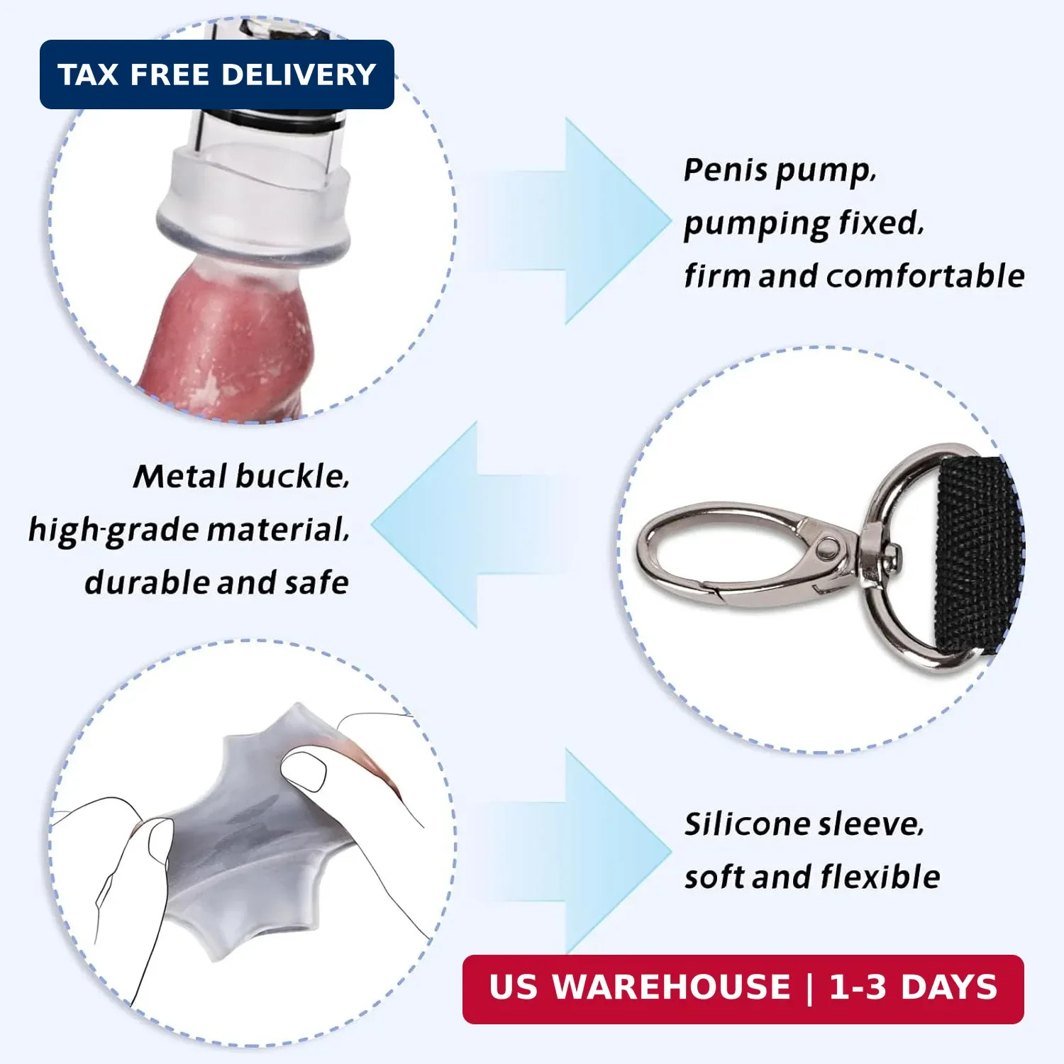 White penile Traction Device Effective penile Enlargement Stretching Exercise