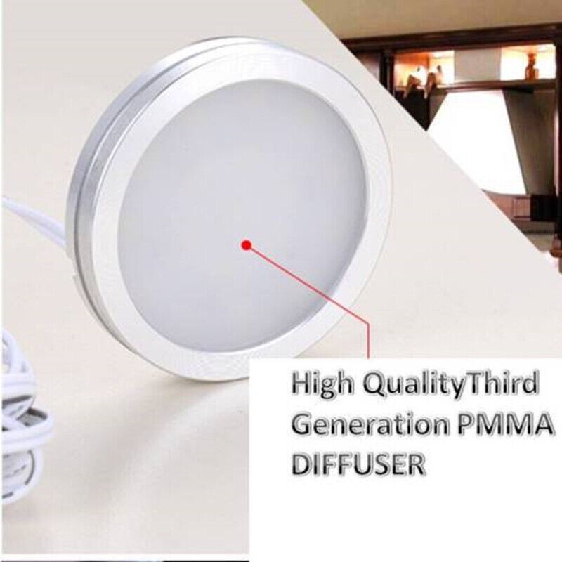 4Pcs Warm White Under Cabinet Lighting LED Light For Display Case Locker Cabin