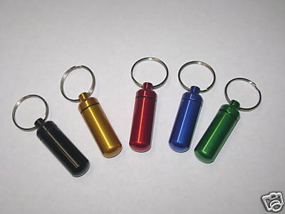 One Medicine Pill FOB Holder Keychain