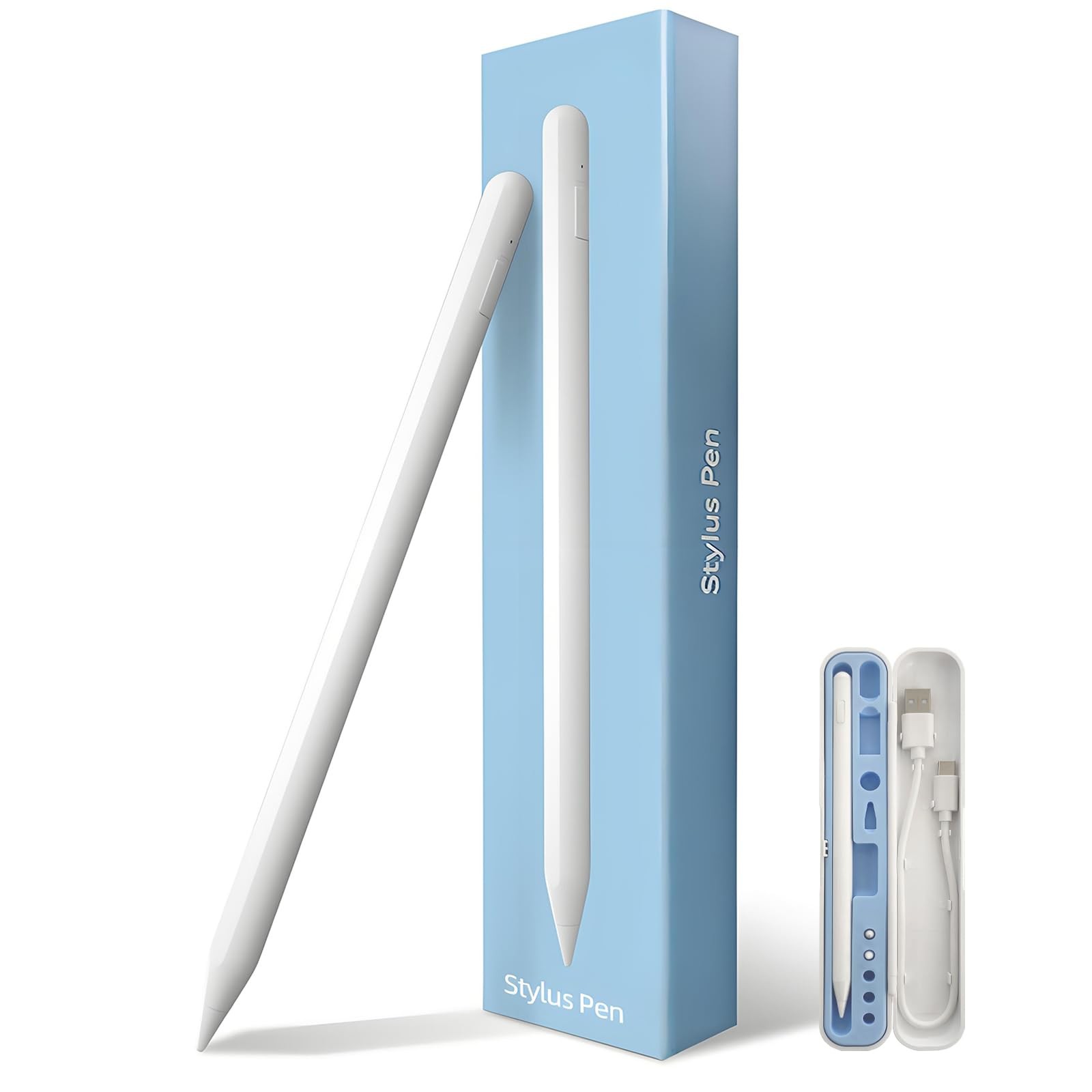 &GEDIVA Active Stylus Pen for iPad 2018-2026, Palm Rejection, USB-