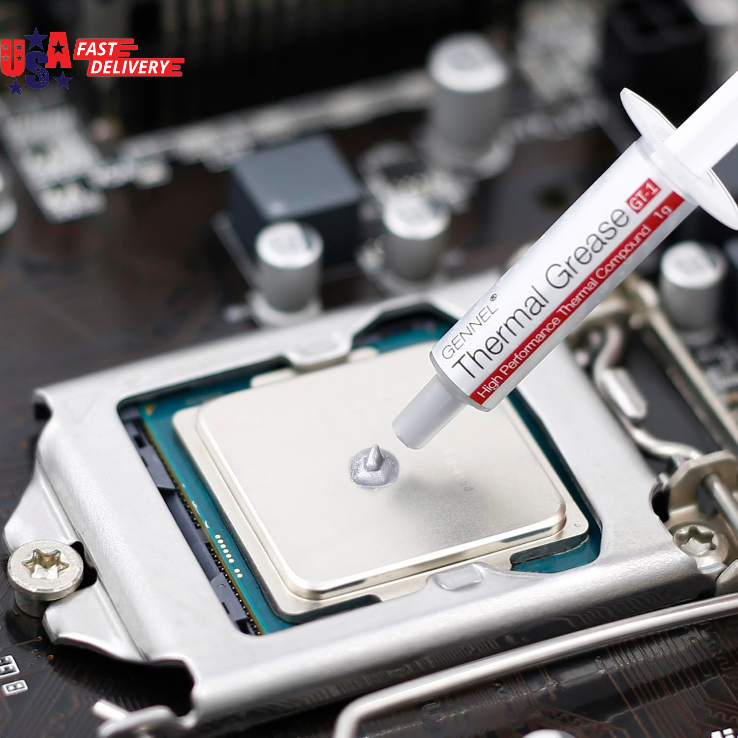 2 Pack GT1 Silver CPU Thermal Paste (1 g*2) High Performance Thermal Compound &